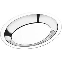 Travessa de Aço Inox Oval 20cm Pequena Hercules Baixela Funda para Servir Salada Porções