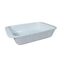 Travessa De Cerâmica Retangular Com Alça Branca Mersin 28cm