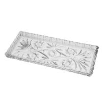 Travessa de Cristal com Pé Dragon 34cm x 15cm
