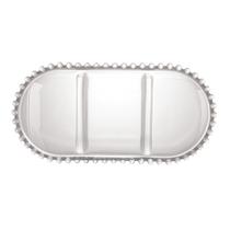 Travessa De Cristal Oval C/ 3 Divisórias Pearl - Wolff Travessa De Cristal Oval C/ 3 Divisórias Pearl - Wolff