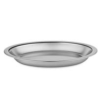 Travessa de Inox Oval 26x20,5cm Acabamento Brilhante e Resistente Travessa de Inox Oval 26x20,5cm Acabamento Brilhante e Resistente