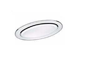 Travessa de Inox Oval Rasa 21,5 x15cm