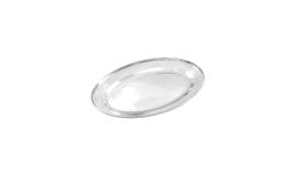 Travessa De Inox Oval Rasa 25Cm