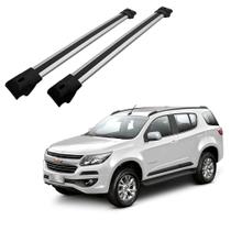 Travessa de Rack Chevrolet Trailblazer Prata Larga (par) C-369 - Projecar Travessa de Rack Chevrolet Trailblazer Prata Larga (par) C-369 - Projecar