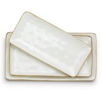 Travessa de Servir Famiware Série Ocean Retangular, Branco Baunilha