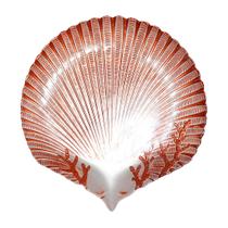 Travessa de Vidro Concha Miami Coral 28cm Travessa de Vidro Concha Miami Coral 28cm
