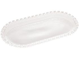 Travessa de Vidro Cristal Bandeja Petiscos Biscoitos Bolachas Oval Coração Coraçãozinhos 25x13 cm Travessa de Vidro Cristal Bandeja Petiscos Biscoitos Bolachas Oval Coração Coraçãozinhos 25x13 cm