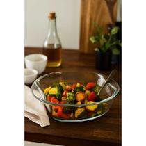 Travessa De Vidro Pequena Oval 25x18 Servir Saladas Sobremesas 1 Litro Essencial Prática