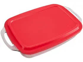 Travessa De Vidro Retangular Marinex Tampa Assadeira 3.5l