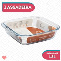 Travessa de Vidro Temperado 1,1L Pequena Airfryer Salada