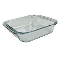 Travessa de Vidro Temperado Quadrada Borossilicato 850ml