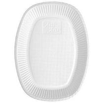 Travessa Descartável Retangular GRANDE - Branca 30cm - 10 unidades - Magazine 25 De Março