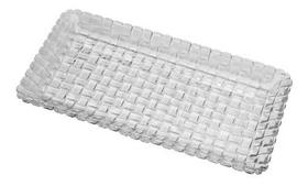 Travessa Em Cristal Transparente Decoração E Mesa Posta Bandeja 7641