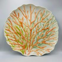 Travessa em Melamina Desenho Coral (laranja) 44x41cm