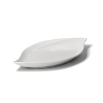 Travessa Folha para Buffet Saladas Melamina Premium Bestfer Cor:BRANCOTamanho:49,7CM