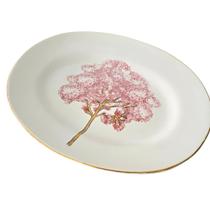Travessa Funda Oval Grande Filete Ouro Ype Rosa - 60693607