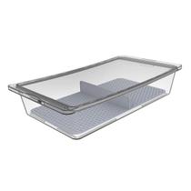 Travessa Hermética Retangular com Tampa e Divisória 4,8L Frutas Legumes Verduras Crippa Travessa Hermética Retangular com Tampa e Divisória 4,8L Frutas Legumes Verduras Crippa