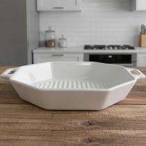 Travessa Hexagonal Assadeira Petisqueira Servir De 27x17cm