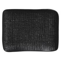 Travessa Juta 18x14cm Preto Matte Cerâmica Servir Sushi Retangular Petiscos Travessa Juta 18x14cm Preto Matte Cerâmica Servir Sushi Retangular Petiscos