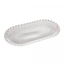 Travessa Lyor Bandeja Oval De Vidro Cristal Coração 25cm