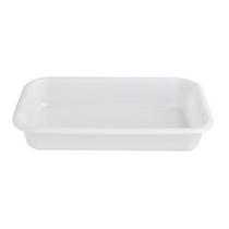 Travessa multiuso prática-bandeja grande resistente- linha utilidades - travessa gourmet de plástico na cor branca-