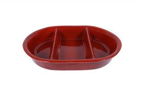 Travessa oval 3 divisões casserole