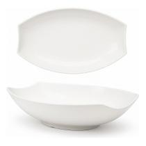 Travessa Oval 41x27cm Melamina 3l Branca Saladeira Reforçada