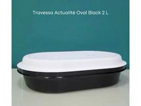 Travessa Oval Actualité 2L Preto e Branco Travessa Oval Actualité 2L Preto e Branco