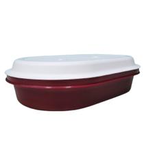 Travessa Oval Actualité Tupperware 2l Bordô Travessa Oval Actualité Tupperware 2l Bordô