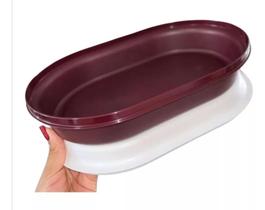 Travessa oval acualite marsala da tupperware