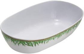 Travessa Oval Bambu De Melamina Bowl 32 x 19cm - Mimo Style