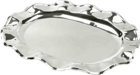 Travessa Oval Com Babado Prata