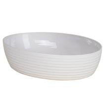 Travessa Oval Com Friso LE CHEF 28x19,5x6 Cm Branca