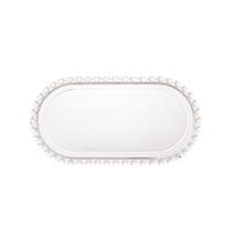 Travessa Oval de Cristal Transparente Coração 25x13x2,5cm