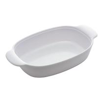 Travessa Oval de Melamina Milão Branca 23cm Lyor Travessa Oval de Melamina Milão Branca 23cm Lyor