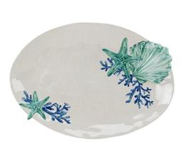 Travessa Oval Em Melanina Com Detalhe De Concha - Entrecasa