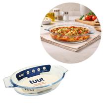 Travessa Oval em Vidro Borossilicato Premium com Alças 380ml Forno e Micro-ondas Travessa Oval em Vidro Borossilicato Premium com Alças 380ml Forno e Micro-ondas