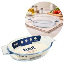 Travessa Oval em Vidro Borossilicato Premium com Alças 780ml Forno e Micro-ondas Travessa Oval em Vidro Borossilicato Premium com Alças 780ml Forno e Micro-ondas