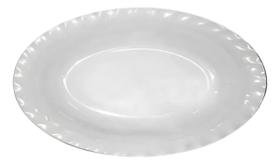 Travessa Oval Funda Melamina Branca Bestfer 26cm Travessa Oval Funda Melamina Branca Bestfer 26cm