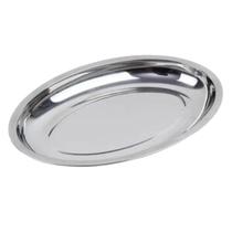 Travessa Oval Inox Funda Porções Parmegiana Arroz 25 cm