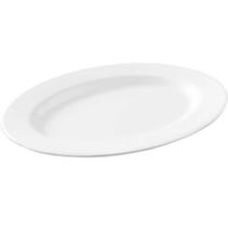 Travessa Oval Melamina Branca 25x18,5cm Bandeja Rasa Servir Petiscos Haus Concept