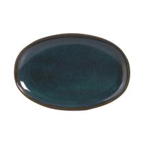 Travessa Oval Rasa Cerâmica Stoneware Orgânico Oceano M 30x20cm
