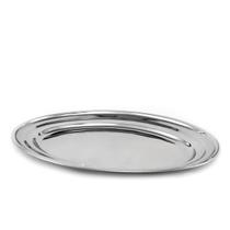 Travessa Oval Rasa Tradicional de Aço Inox Para Servir Porções Refeições 21,5cm Gourmet Mix