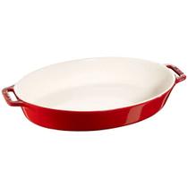 Travessa oval staub em cerâmica vermelho cereja 37cm 405111600