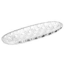 Travessa Oval Vichy em Cristal Transparente 40,2x13,5x3,3cm