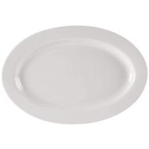 Travessa Oval Yanco RE-14 32x23 cm Branco Porcelana Pacote com 12 Travessa Oval Yanco RE-14 32x23 cm Branco Porcelana Pacote com 12