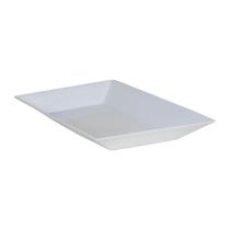 Travessa Para Alimentos Formato Retangular Branco 34x18x4cm
