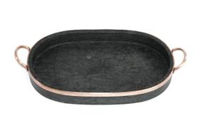 Travessa Para lasanha em Pedra sabão 20 x 32 Cm - curada Travessa Para lasanha em Pedra sabão 20 x 32 Cm - curada