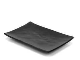 Travessa para Sushi e Sashimi Retangular 20cm Preto Melamina Marca Mix GX 5362