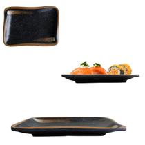 Travessa Petisqueira Prato Oriental 100% Melamina Preto